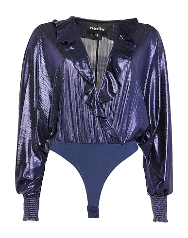 RETROFÊTE TOPS Dunkelviolett 95% Polyester, 5% Elastan, Baumwolle