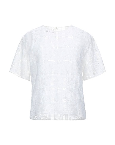 VALENTINO GARAVANI レースシャツ＆ブラウス ホワイト レーヨン 38% / コットン 34% / ナイロン 28%