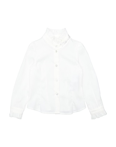 MONNALISA Hemden und Blusen einfarbig Weiß 75% Baumwolle, 22% Polyamid, 3% Elastan