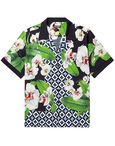 DOLCE&GABBANA Camicia fantasia Nero 100% Viscosa