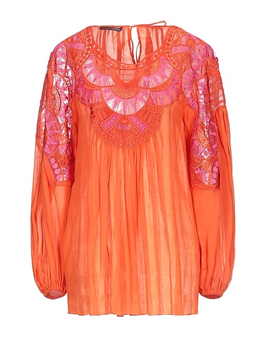 ALBERTA FERRETTI Top Naranja 100% Ramio
