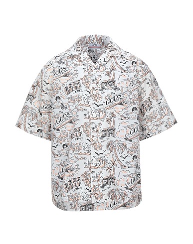 GCDS Patterned shirt White 100% Cotton