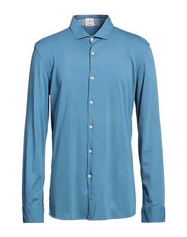 DRUMOHR Solid colour shirt Pastel blue 100% Cotton