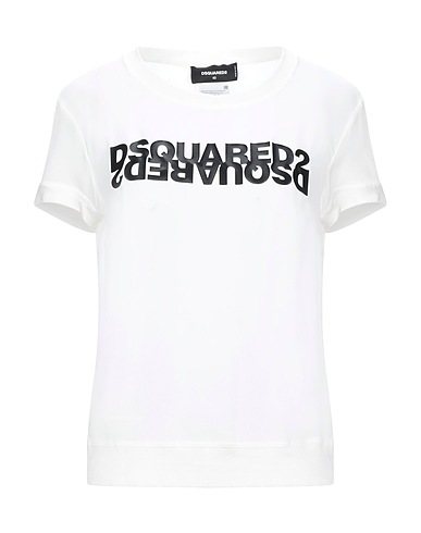 DSQUARED2 Silk top White 100% Silk, Elastane