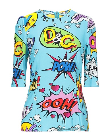 DOLCE&GABBANA Top Turquoise 96% Viscose, 4% Elastane