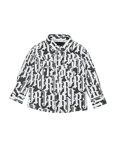 JOHN RICHMOND Patterned shirt Black 100% Cotton