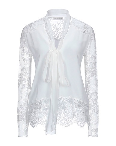 FAITH CONNEXION Silk top White 100% Silk, Cotton, Polyamide