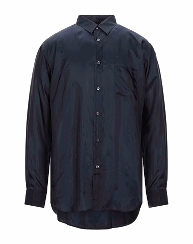 COMME des GARÇONS SHIRT Einfarbiges Hemd Nachtblau 100% Cupro