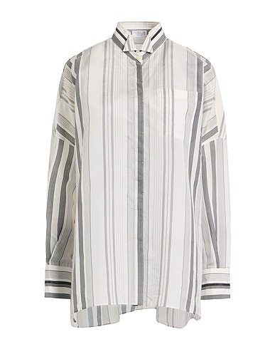 BRUNELLO CUCINELLI Chemise à rayures 100% Soie, Ecobrass