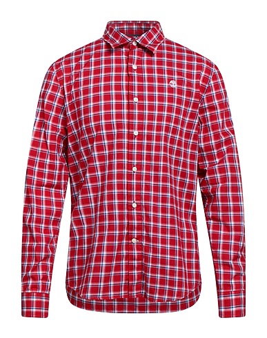 TIMBERLAND Camisa de cuadros Rojo 100% Algodón