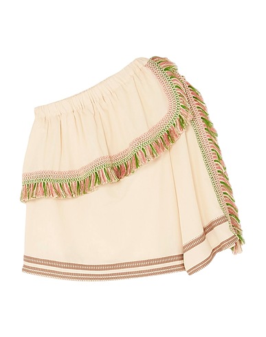 CELIA DRAGOUNI One-shoulder top Beige 100% Cotton