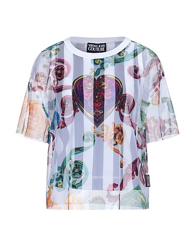 VERSACE JEANS COUTURE Top White 100% Cotton, Polyester