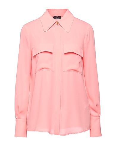 ELISABETTA FRANCHI Solid colour shirts & blouses Salmon pink 100% Polyester