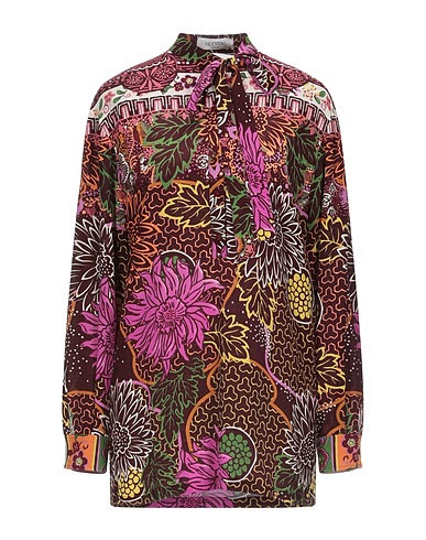 VALENTINO GARAVANI Floral shirts & blouses Burgundy 100% Silk