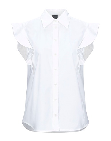 PINKO Solid colour shirts & blouses White 97% Cotton, 3% Elastane
