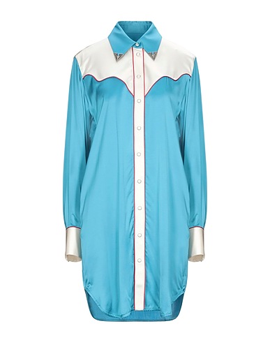 GOLDEN GOOSE Patterned shirts & blouses Turquoise 100% Viscose