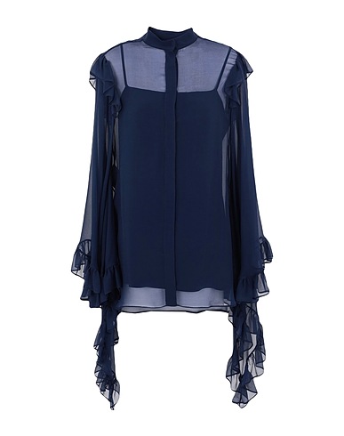 ALBERTA FERRETTI Solid colour shirts & blouses Midnight blue 94% Acetate, 6% Elastane