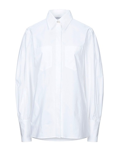 ALBERTA FERRETTI Solid colour shirts & blouses White 97% Cotton, 3% Elastane