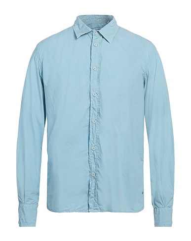 ORIGINAL VINTAGE STYLE Solid colour shirt Pastel blue 100% Cotton