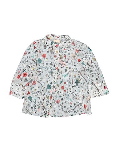 ELISABETTA FRANCHI Patterned shirts & blouses White 100% Cotton