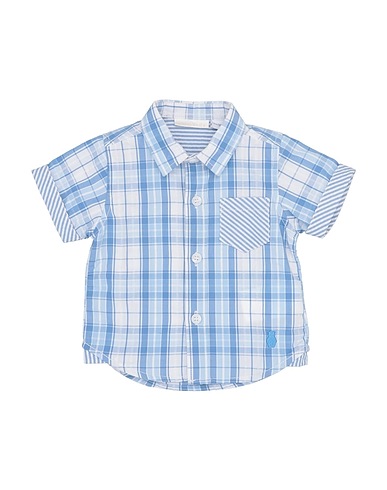 MINIBANDA by SARABANDA Patterned shirt Sky blue 100% Cotton