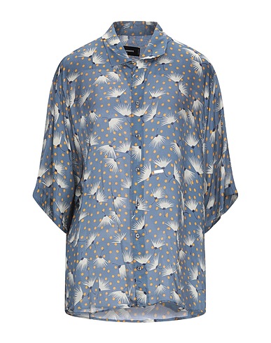 DSQUARED2 Floral shirts & blouses Slate blue 100% Silk