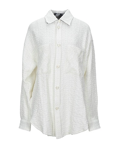 FAITH CONNEXION Solid colour shirts & blouses White 39% Acrylic, 38% Cotton, 14% Polyamide, 7% Polyester, 2% Metallic Polyester