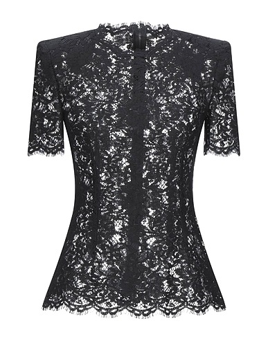 DOLCE&GABBANA Top Black 58% Cotton, 35% Viscose, 7% Polyamide