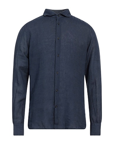GLANSHIRT Camicia in lino Blu notte 100% Lino