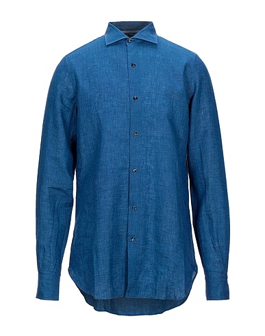 MALO Camicia in lino Avio 100% Lino
