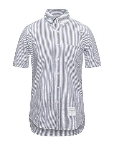THOM BROWNE Camisas de rayas Azul marino 100% Algodón