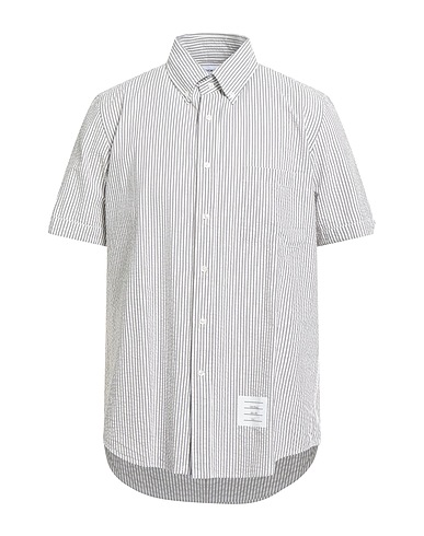 THOM BROWNE Camisas de rayas Gris 100% Algodón