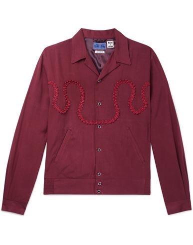 Blue Blue Japan Solid Color Shirt In Maroon