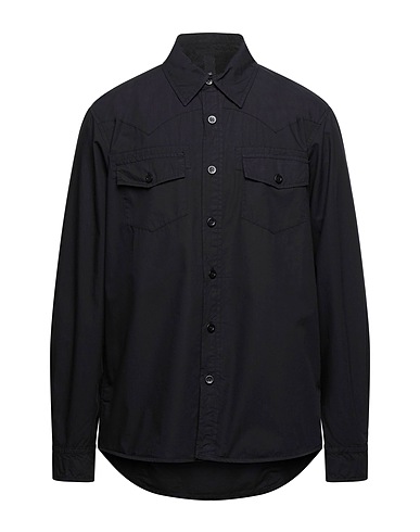 ORIGINAL VINTAGE STYLE Solid colour shirt Black 100% Cotton