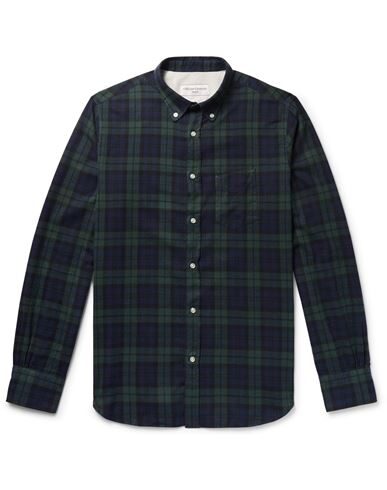 Officine Générale Paris 6ᵉ Checked Shirt In Green