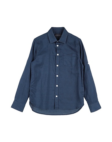 JECKERSON Solid colour shirt Midnight blue 100% Ramie