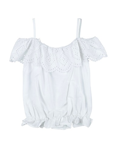 PATRIZIA PEPE Τοπ Λευκό 100% Βαμβάκι