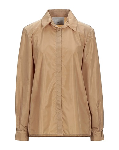 FRANKIE MORELLO Solid color shirts & blouses Camel 100% Polyamide