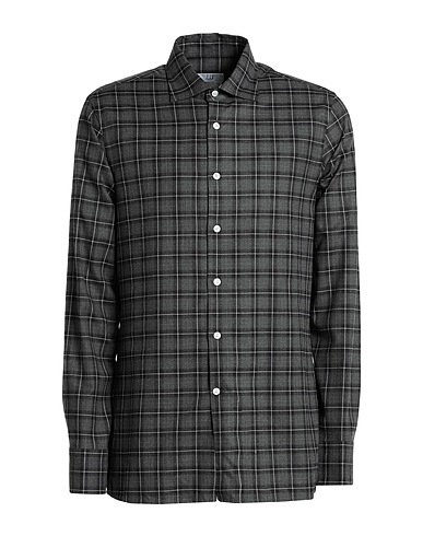 DUNHILL Checked shirt Lead 100% Cotton