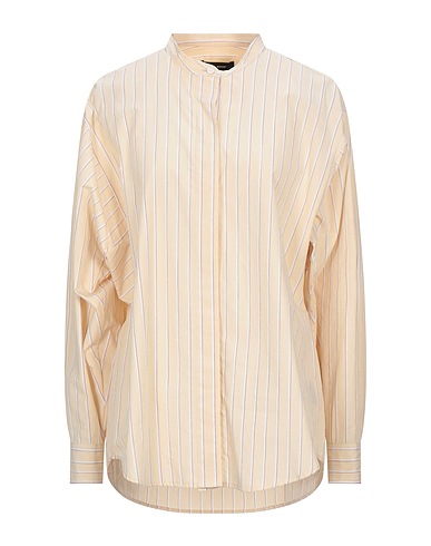 ISABEL MARANT Striped shirt Beige 74% Cotton, 26% Silk