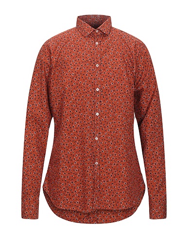 LIBERTY ROSE Patterned shirt Rust 100% Cotton