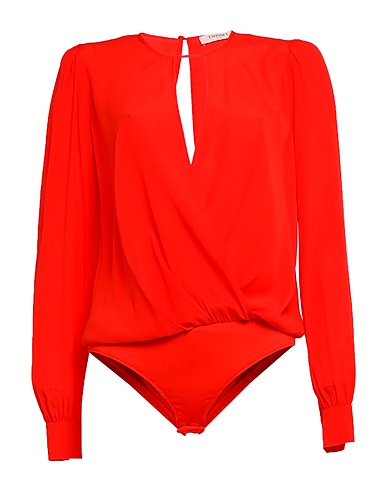 TWINSET CAMISETAS Y TOPS Rojo 66% Viscosa, 34% Seda, Poliéster, Elastán, Nácar