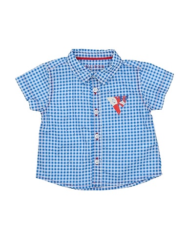 GUESS Patterned shirt Azure 100% Cotton