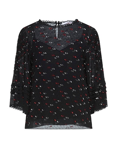 SEE BY CHLOÉ Top Black 96% Viscose, 3% Polyester, 1% Metallic fiber
