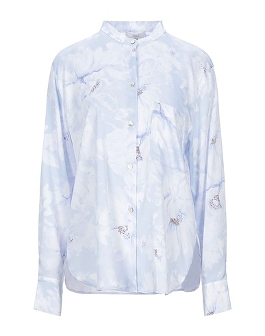 VINCE. Floral shirts & blouses Sky blue 100% Polyester