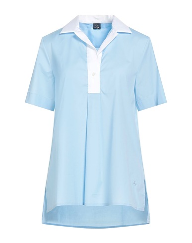 FAY Top Sky blue 96% Cotton, 4% Elastane
