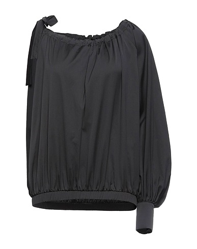FEDERICA TOSI Top Black 76% Cotton, 24% Silk