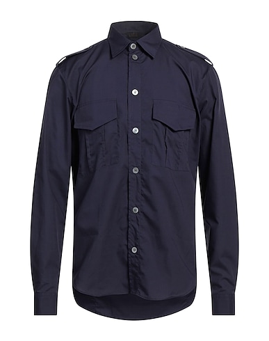 HōSIO Solid colour shirt Midnight blue 65% Cotton, 35% Polyester
