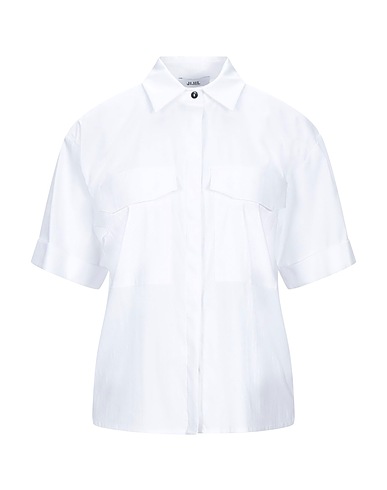 JIJIL Camicie e bluse tinta unita Bianco 78% Cotone, 19% Poliammide, 3% Elastan