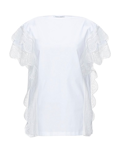 ALBERTA FERRETTI Top White 97% Cotton, 3% Elastane, Polyester